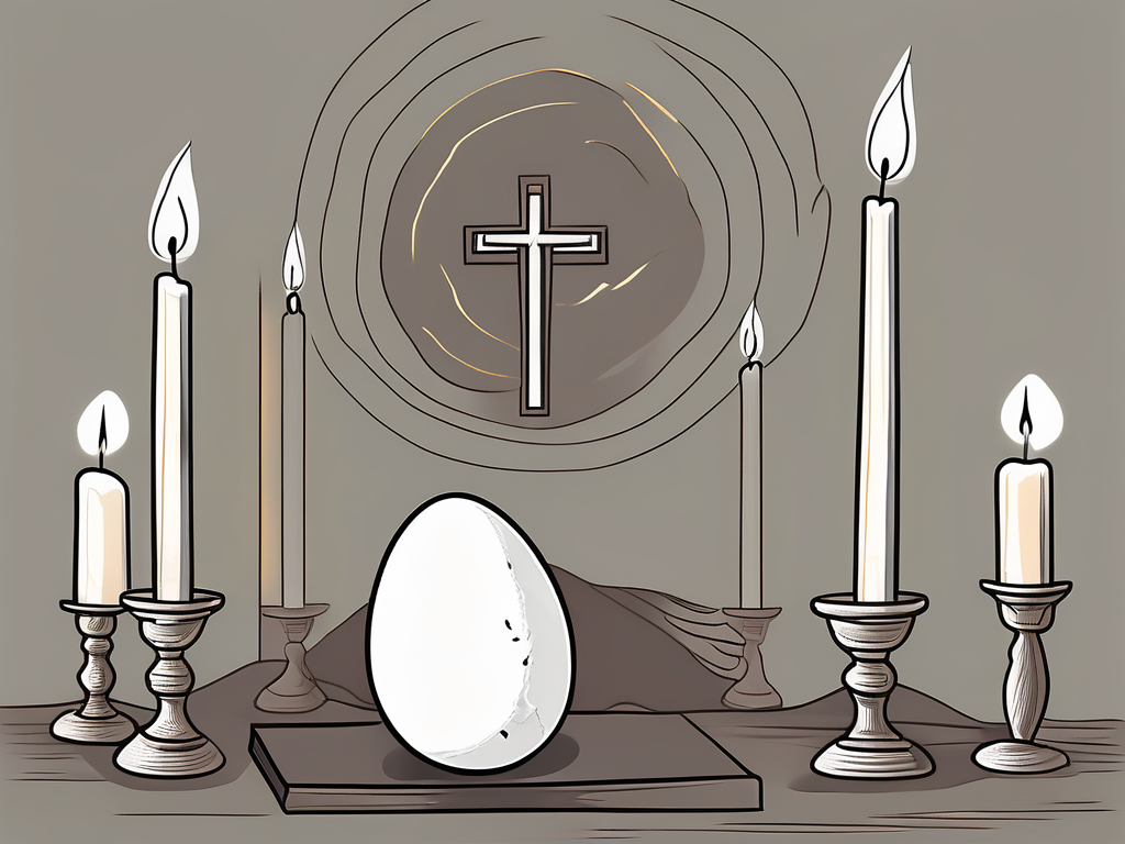 A symbolic scene featuring a broken egg to represent the concept of abortion