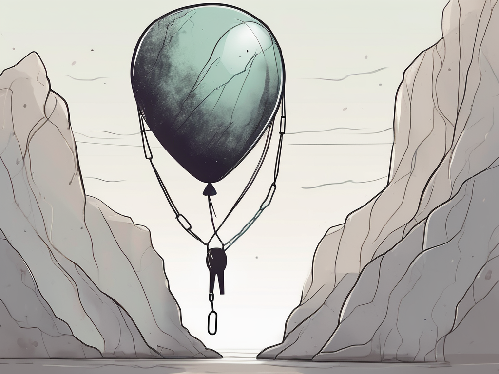 A heavy stone chained to a floating balloon