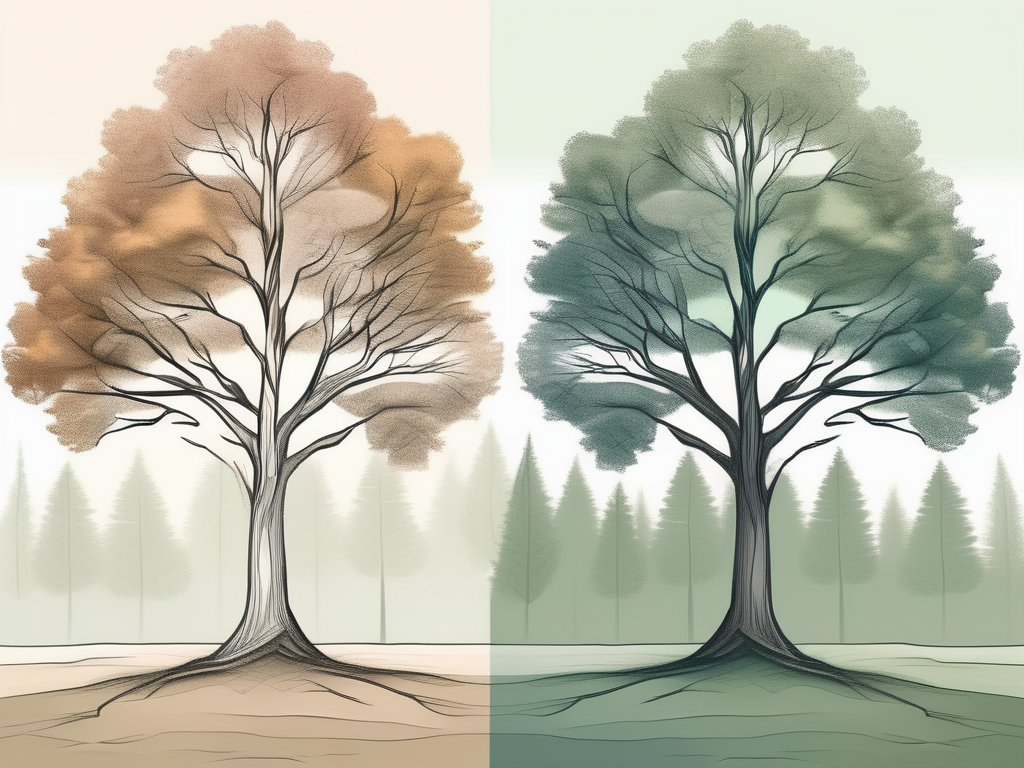 Two different types of trees