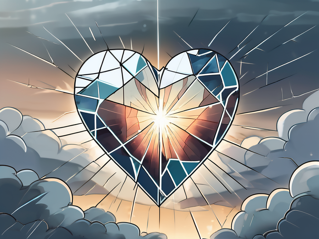 A shattered glass heart representing disappointment