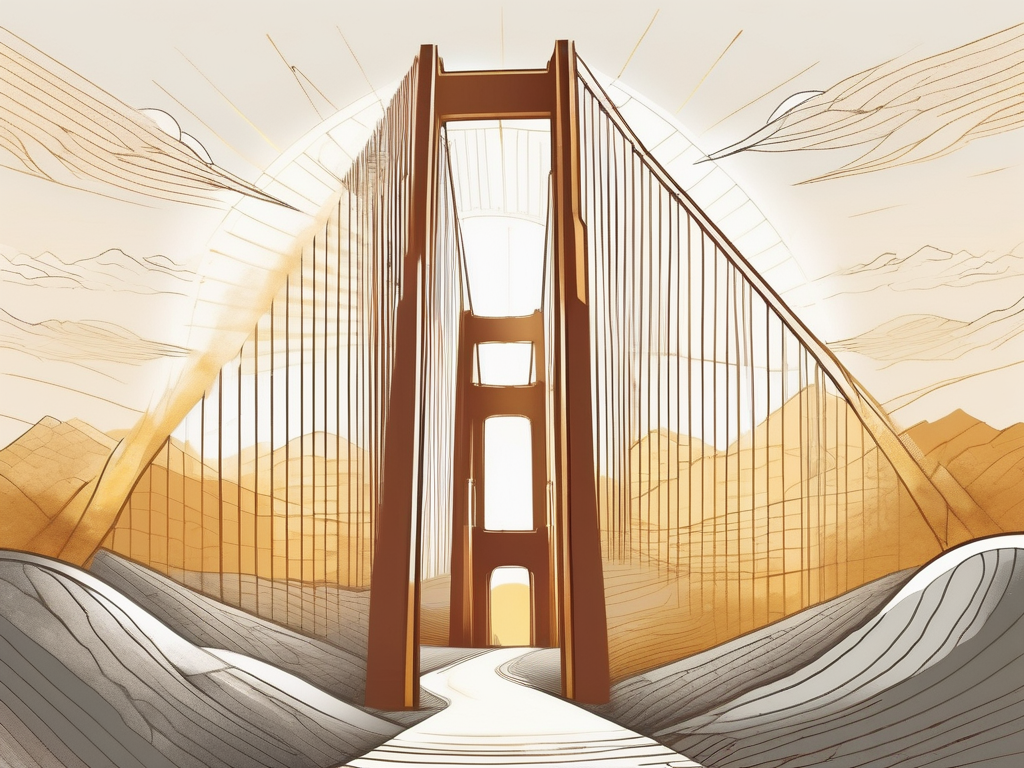 A golden gate opening into a radiant
