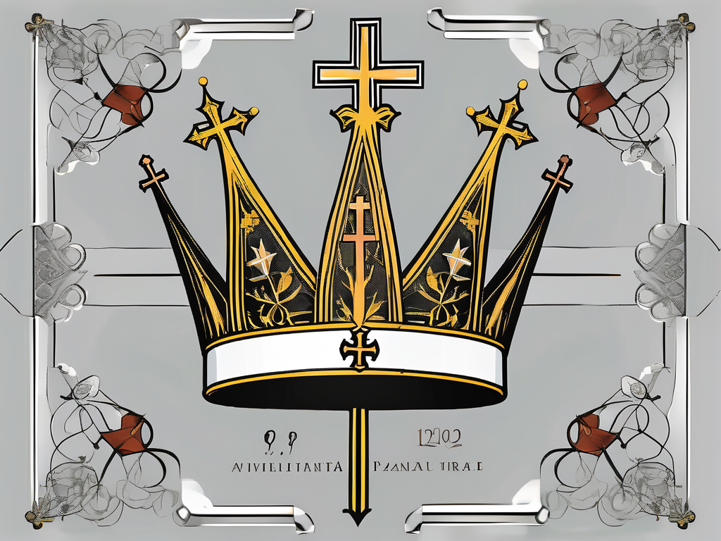 The papal tiara and cross