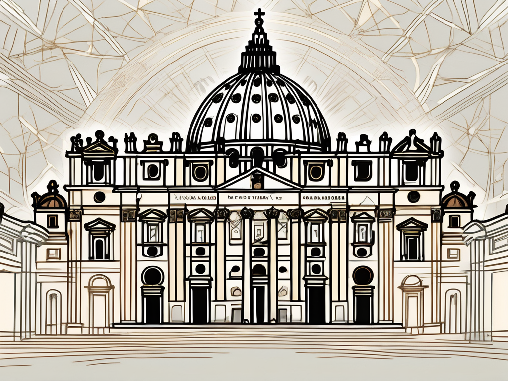 The vatican city with a focus on the papal palace