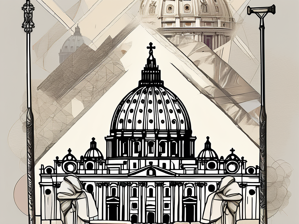 The vatican city skyline with a prominent st. peter's basilica