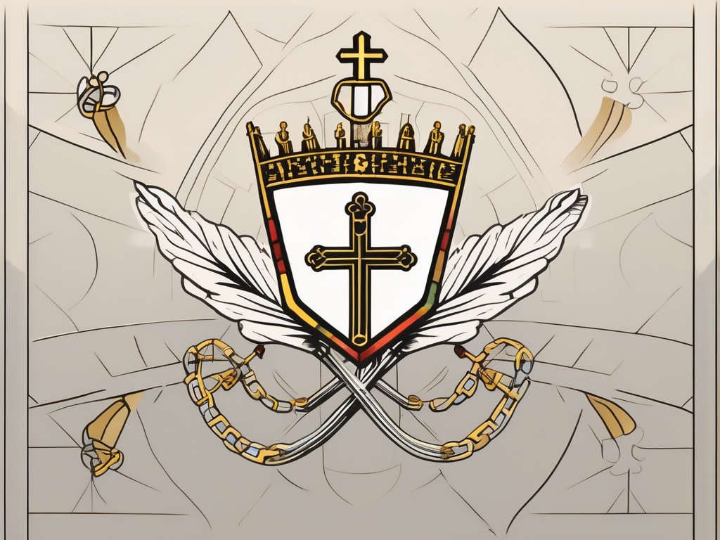 The papal tiara and crossed keys