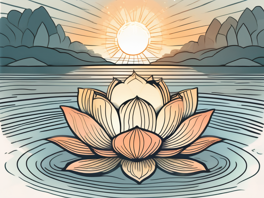 A serene lotus flower in full bloom