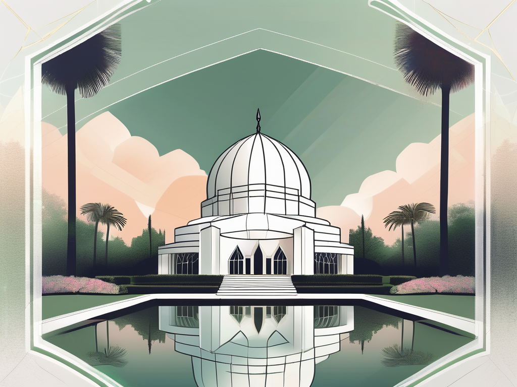 The baha'i house of worship with its nine-sided architecture