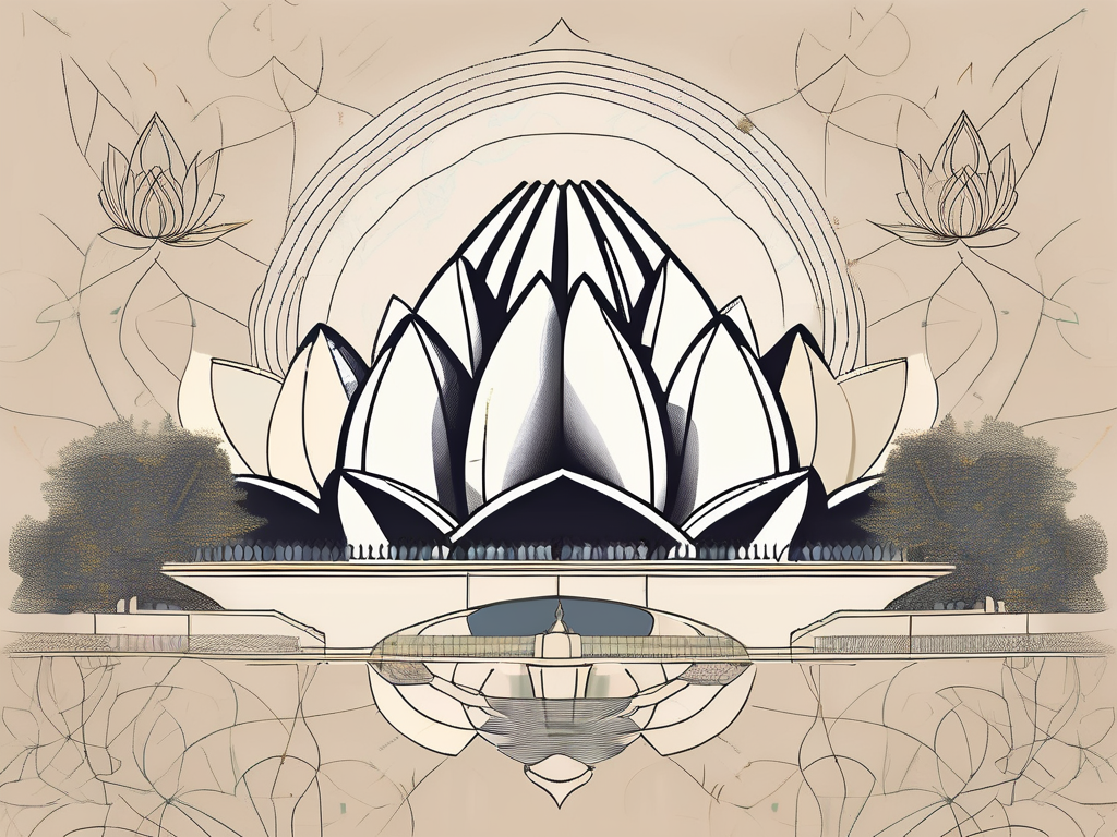 The bahai lotus temple in india