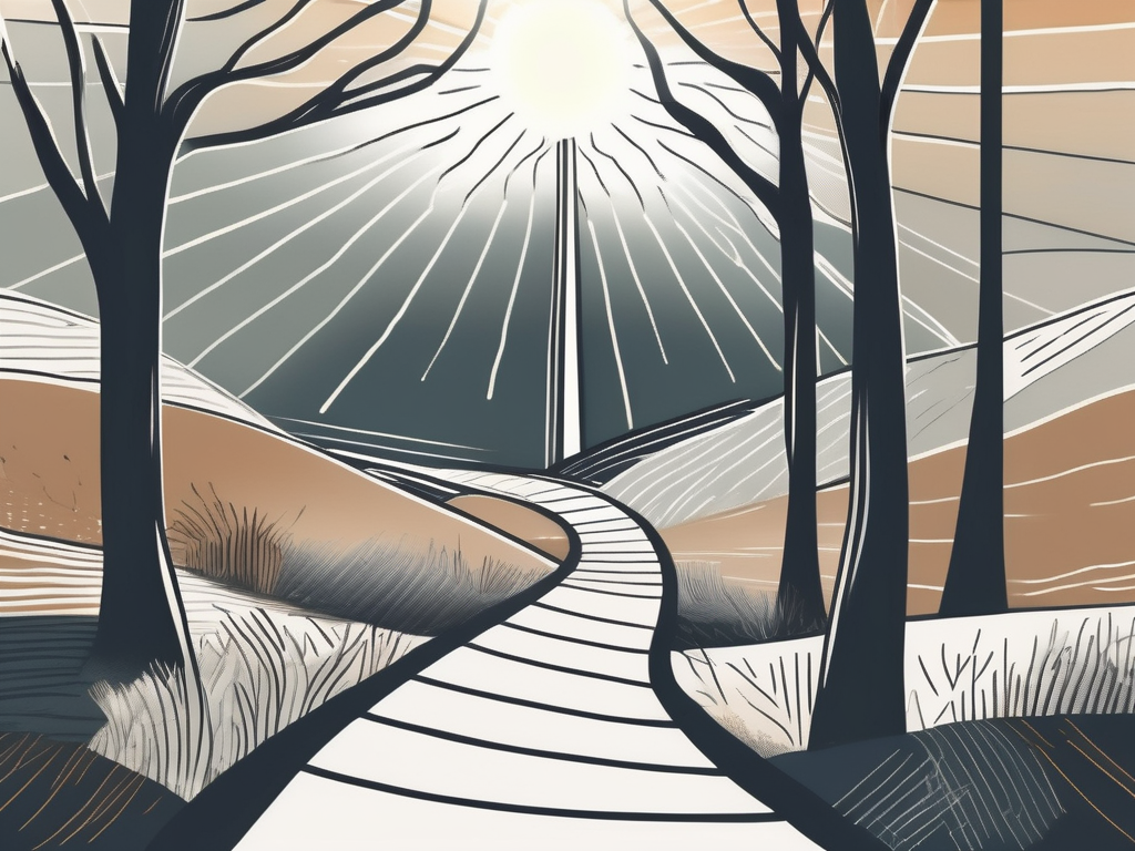 A symbolic representation of a pathway leading towards light