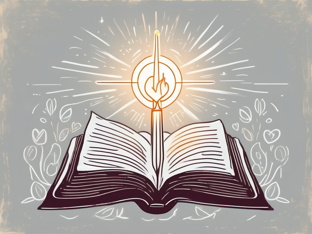 A light shining from an open bible