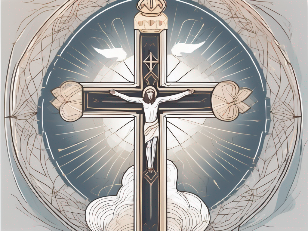 A cross illuminated by a divine light