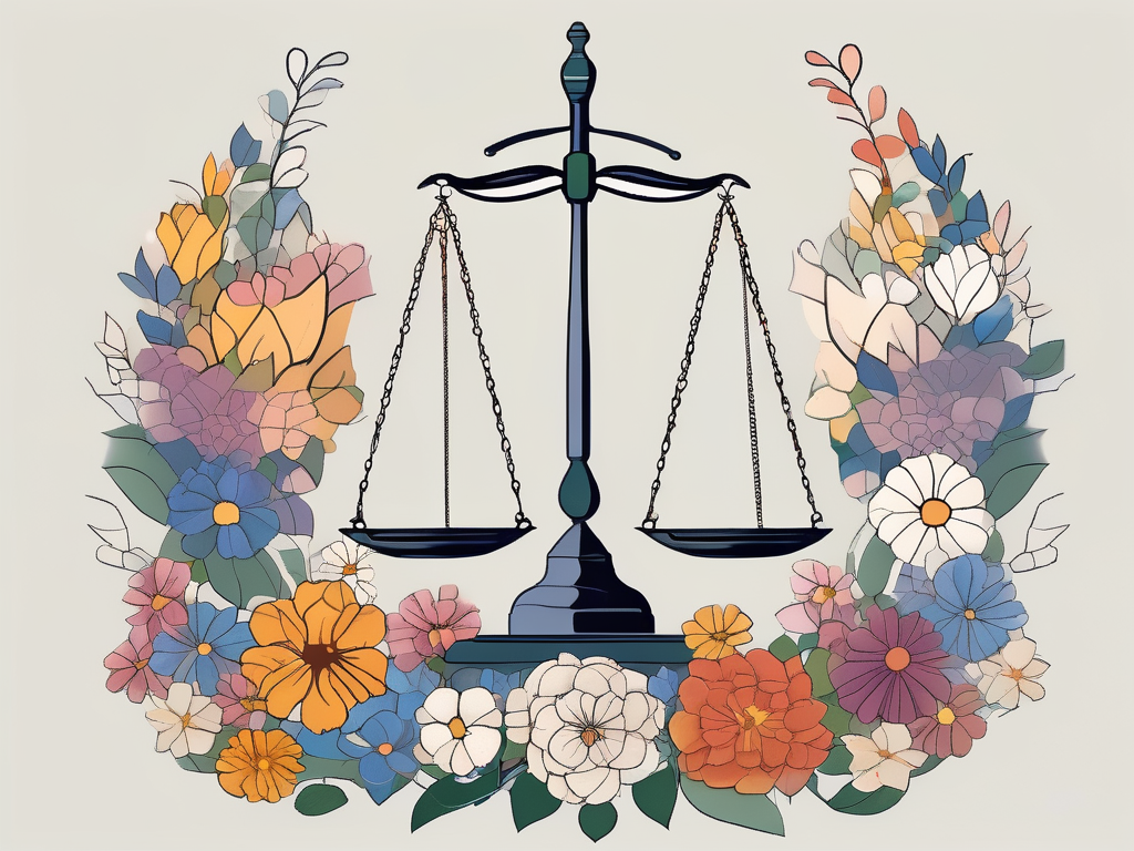A balanced scale symbolizing justice