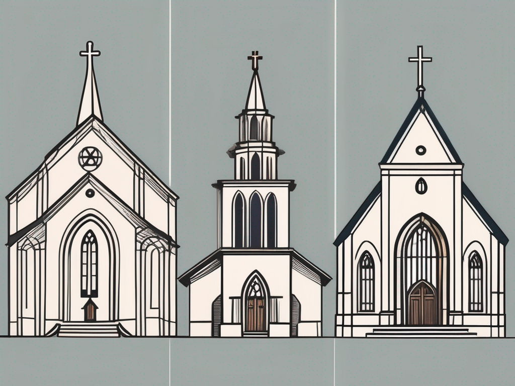 Two distinct church buildings