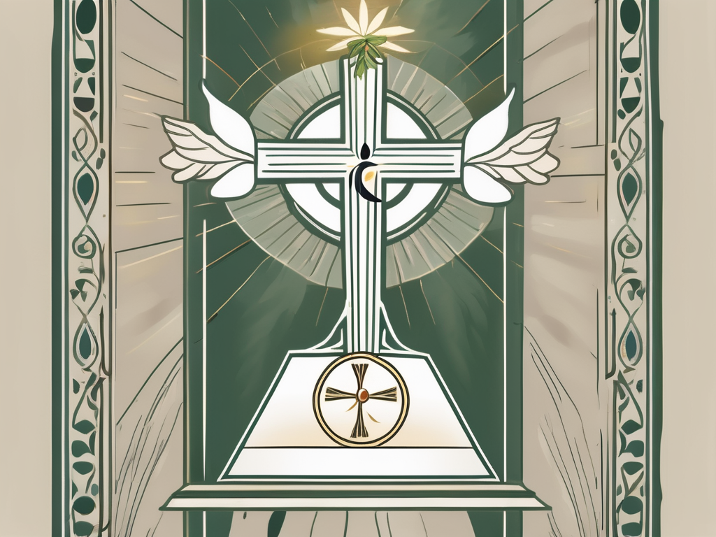 A cross illuminated by a radiant light