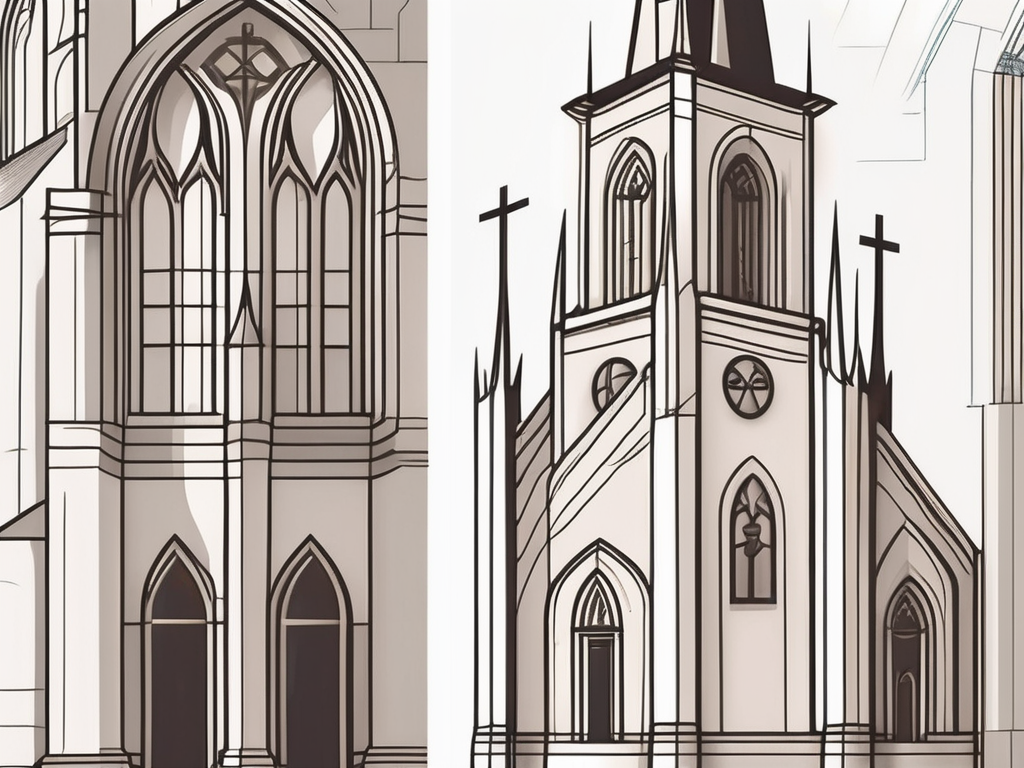 Two different types of churches