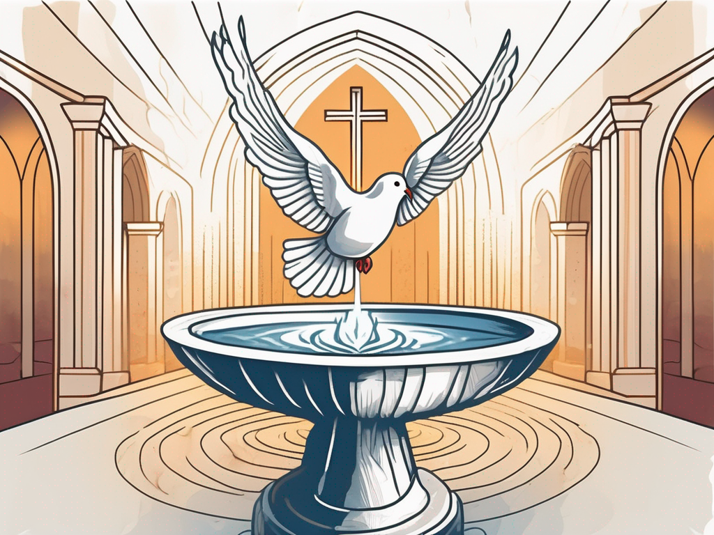 A dove representing the holy spirit