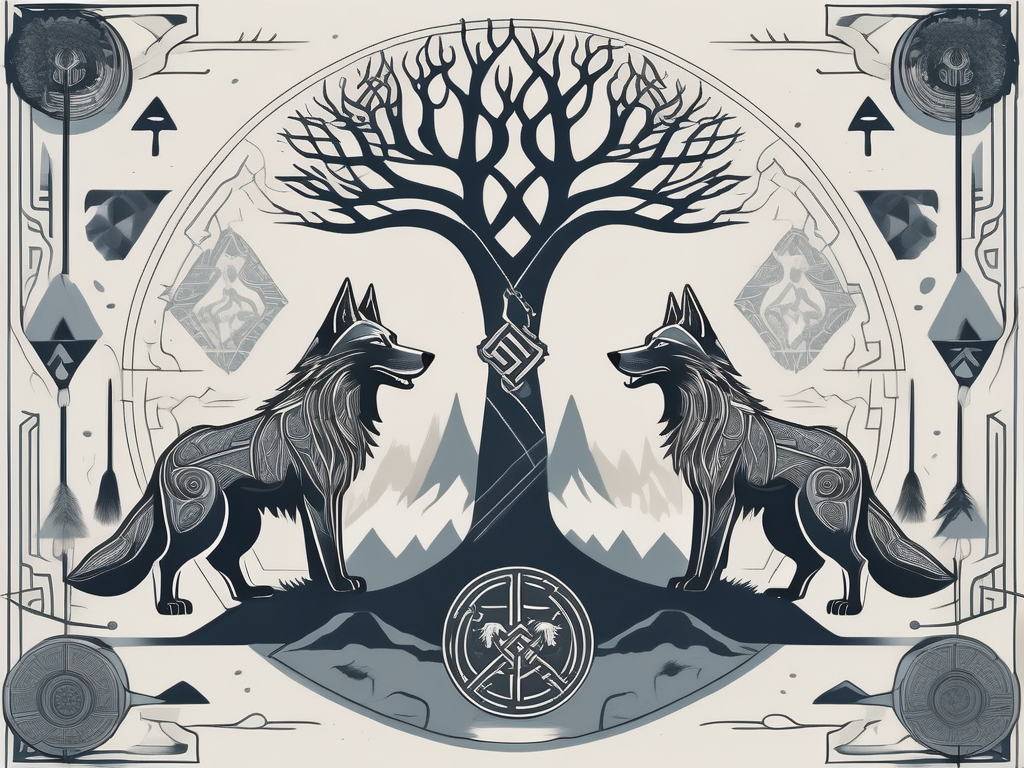 A variety of mythical norse dogs