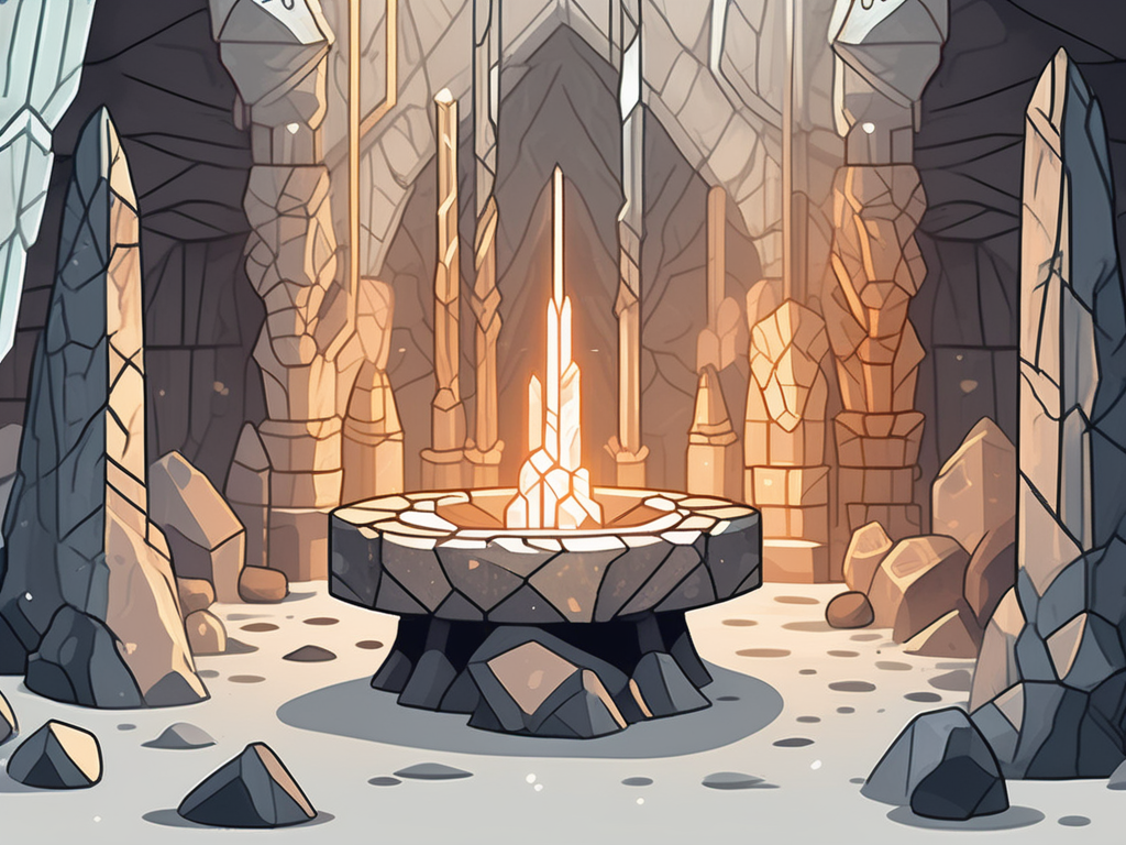 A mystical underground forge