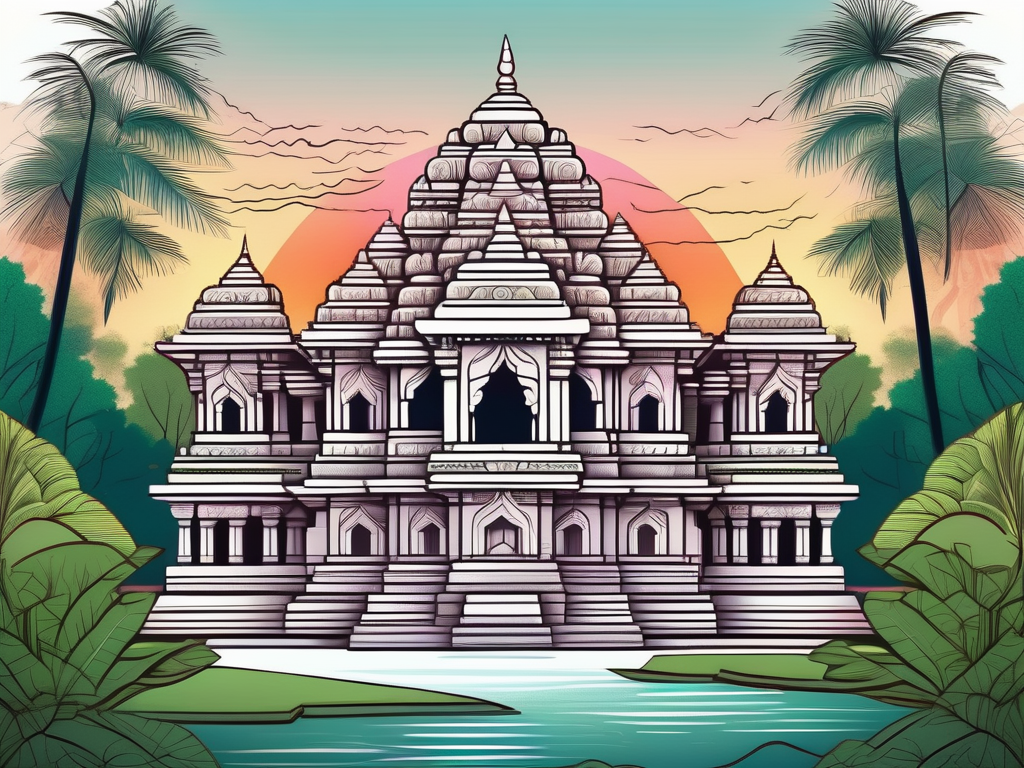 A serene hindu temple