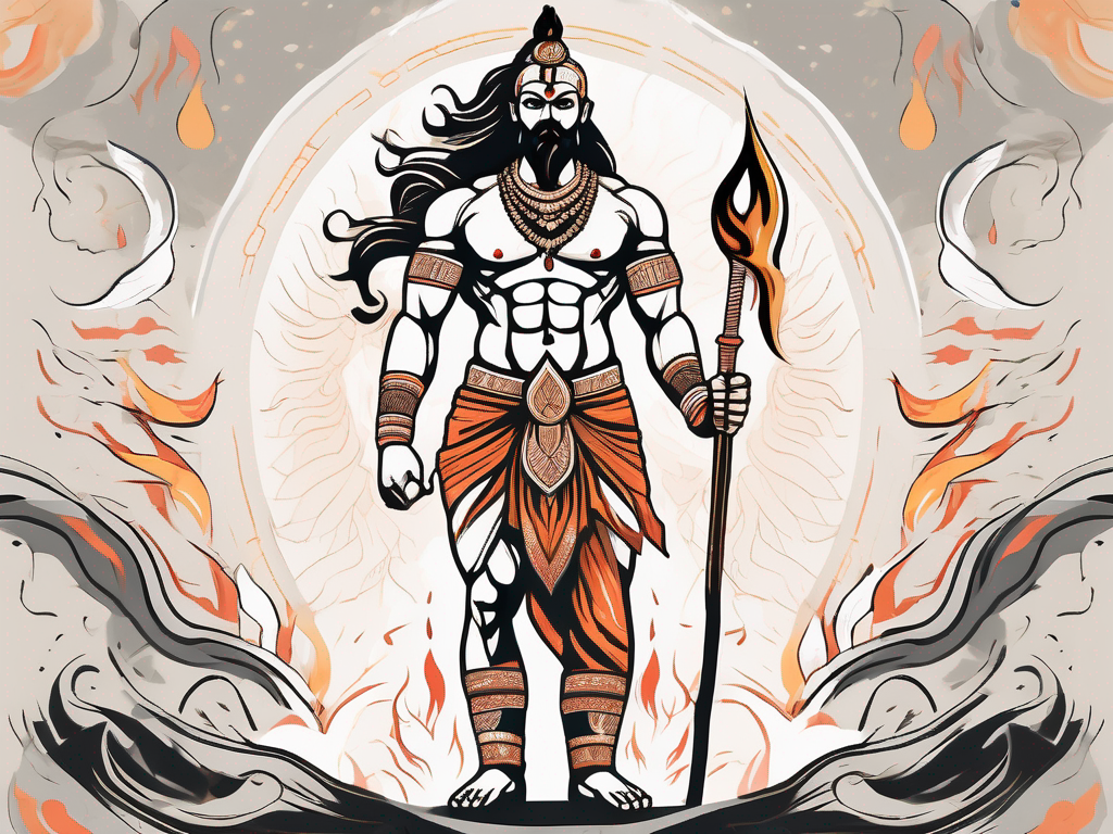 A symbolic representation of the hindu god of war