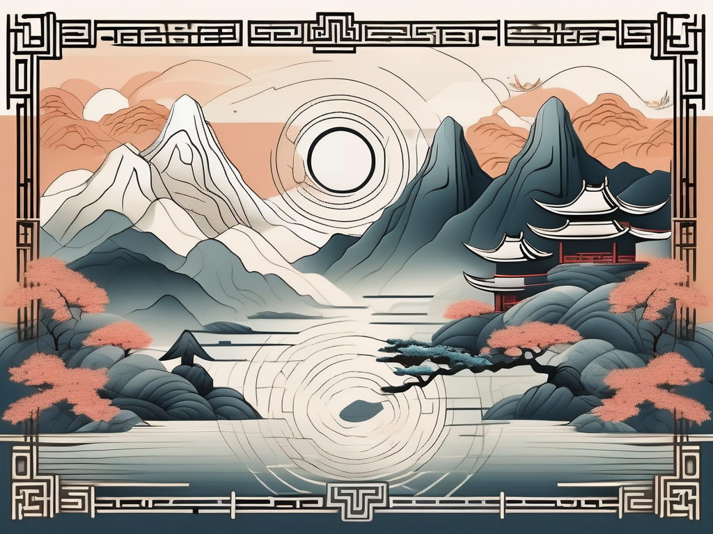 An ancient chinese landscape