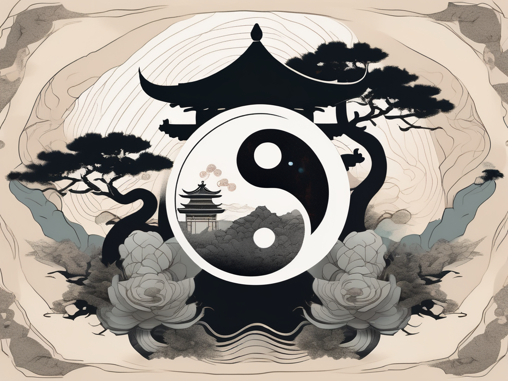 A balanced yin and yang symbol