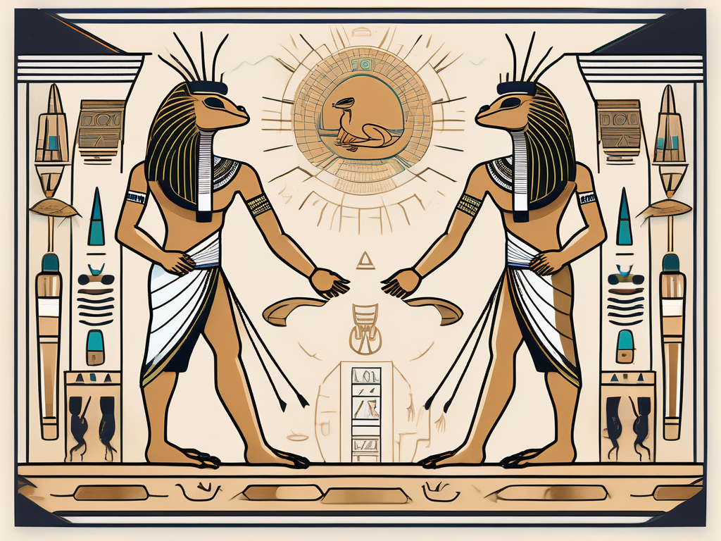 The ancient egyptian gods heh and hauhet