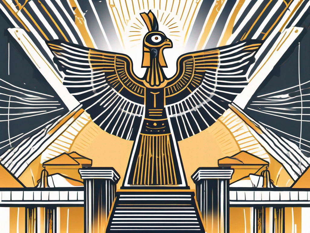 The egyptian god ra-harakhte