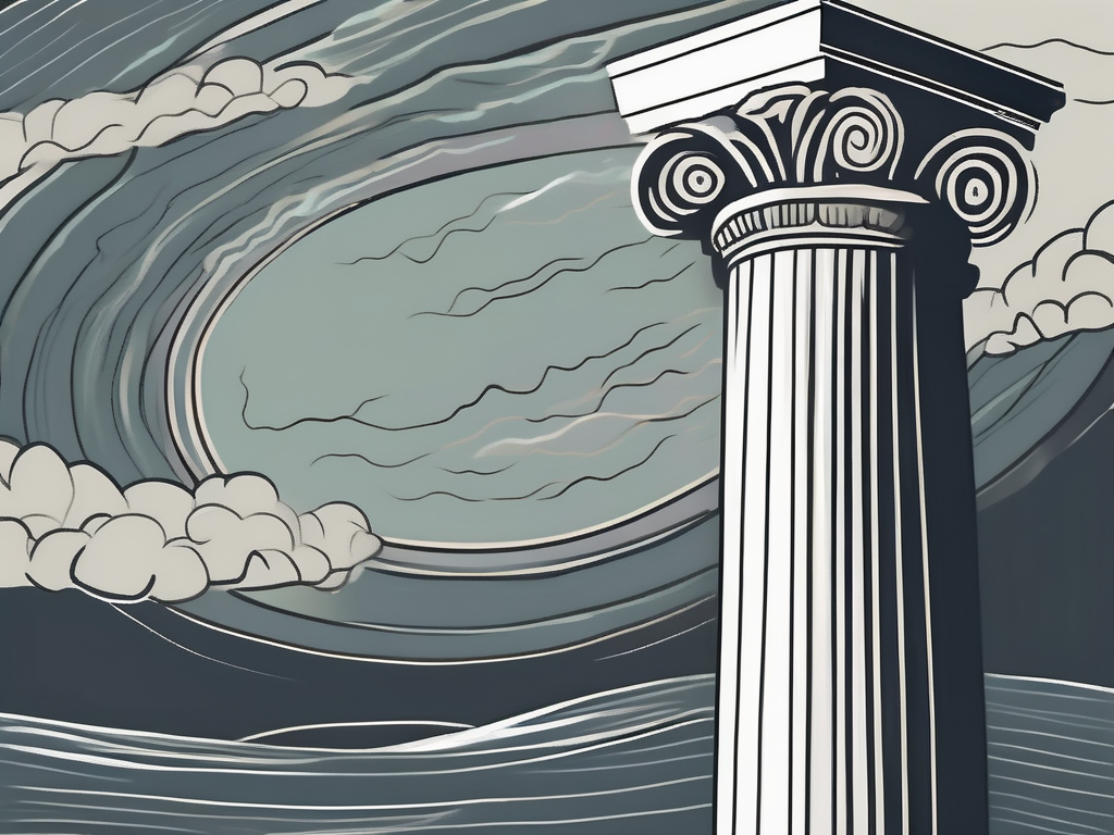 An ancient greek column