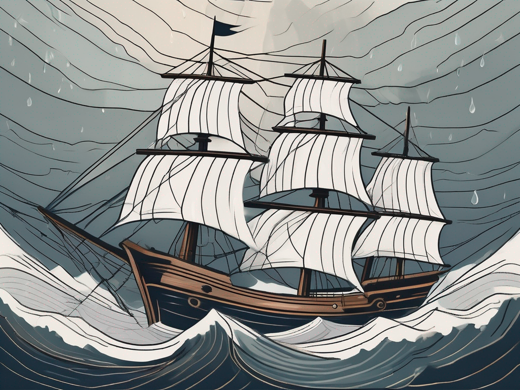 A sturdy ship weathering a stormy sea