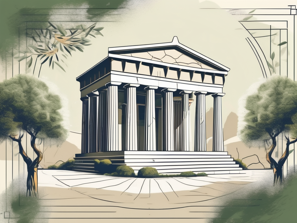 An ancient greek temple with columns