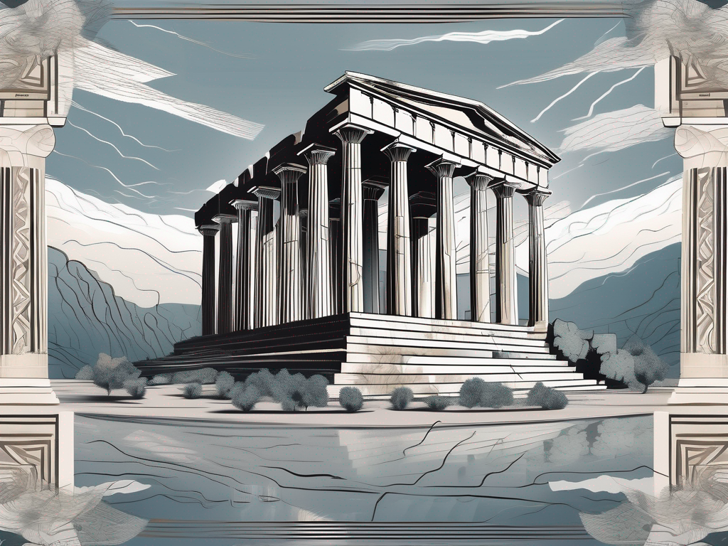 A majestic ancient greek temple with large pillars